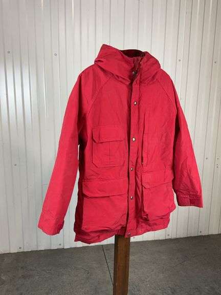 Woolrich Red Hooded Coat - Size Medium image