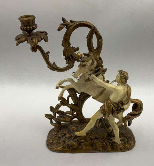 Vintage Brass Figural Candlestick: Centaur image