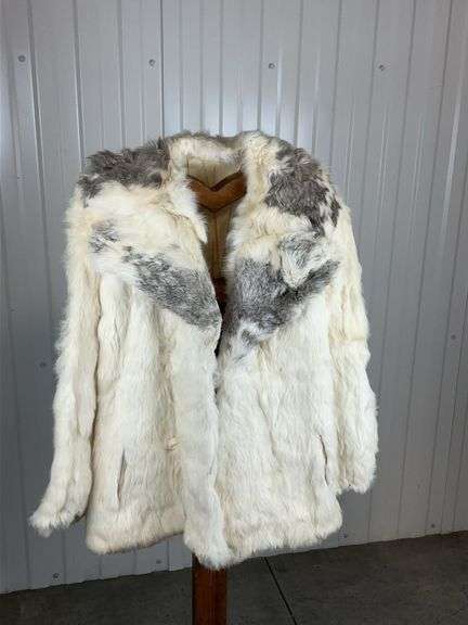 Rabbit Fur Coat with Grey Accents image
