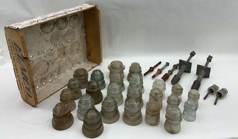Collection of Glass Insulators with ELMCO Box image