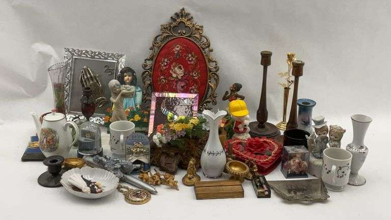 Mixed Lot of Collectible Figurines and Home Decor Items image