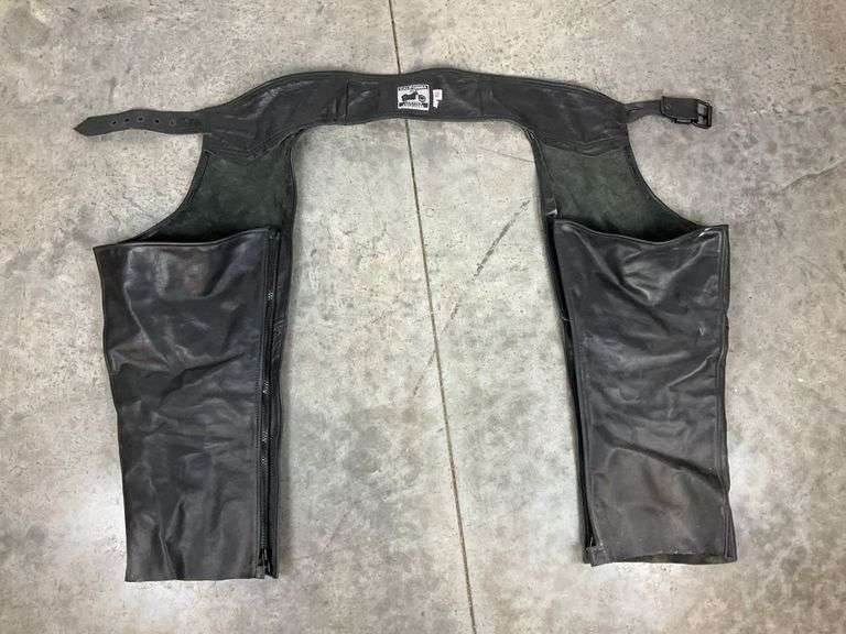 Motorcycle Leather Chaps - Size XL image