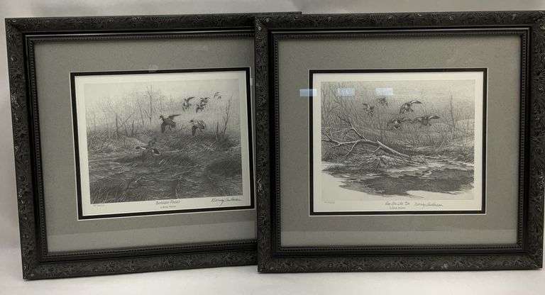 Pair of Ducks Unlimited Framed Prints by Barney Anderson image