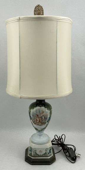Floral Ceramic Table Lamp - 34" Tall image