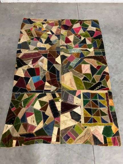 Colorful Geometric Patchwork Blanket, 42x67 image