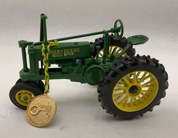 John Deere Model 730 Toy Tractor with Commemorative Medal image