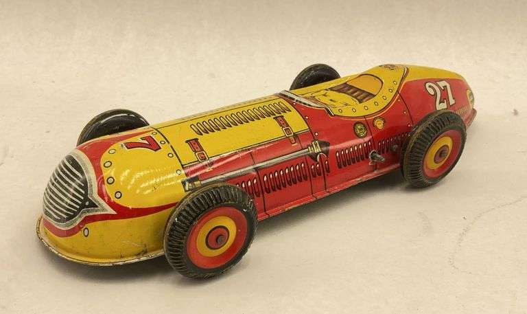 Marx Race Car #27 Tin Litho Wind-Up Toy image