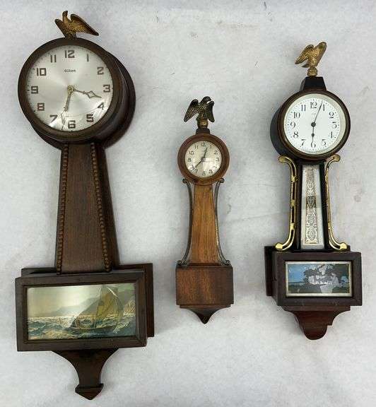 Collection of Three Banjo Style Clocks image