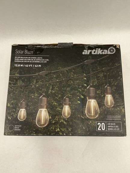 Artika Solar Blaze LED String Lights - 20 Bulbs, New in Box image