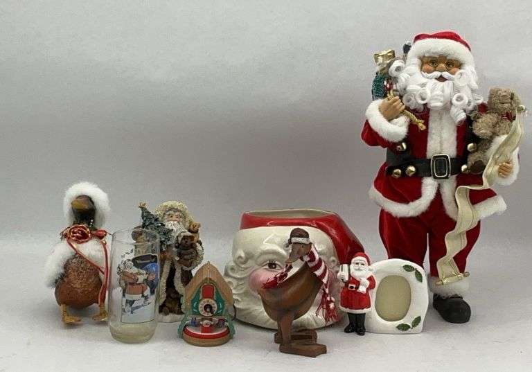 Mixed Lot of Christmas Holiday Figurines and Decor image