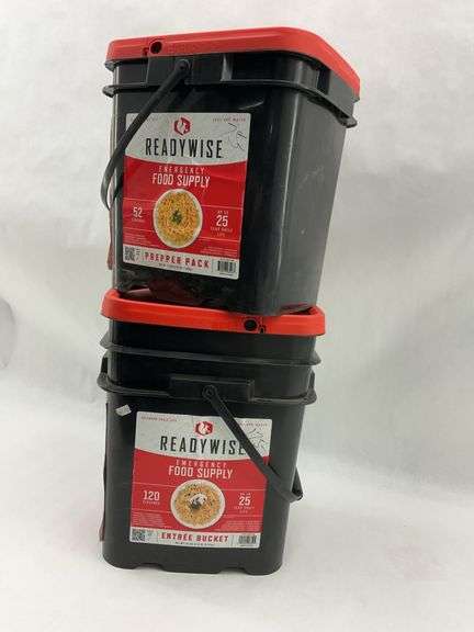 Two buckets of Readywise Emergency Food Supply. Never opened. image