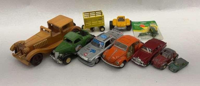 Mixed Lot of Toy Cars and Farm Forage Harvester image