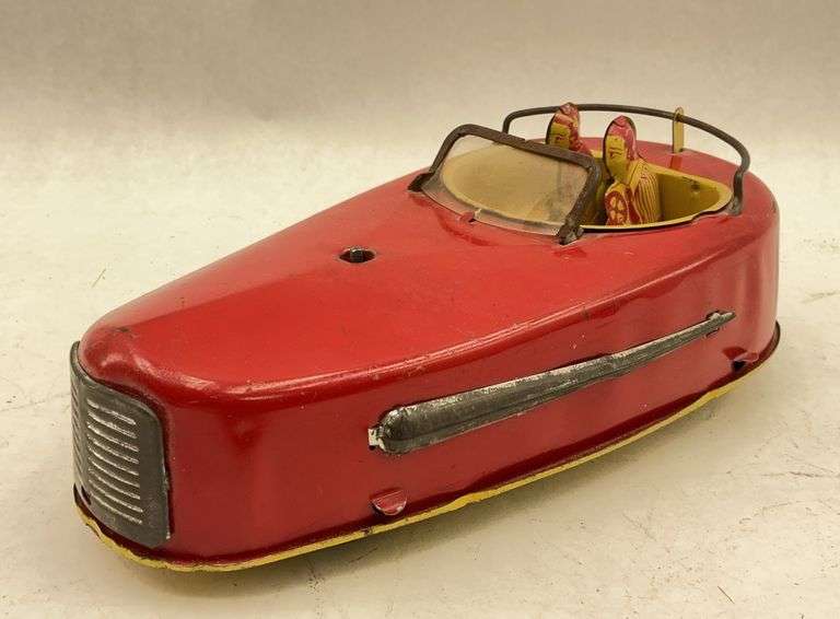 Red Tinplate Toy Car - 10x5x4 image