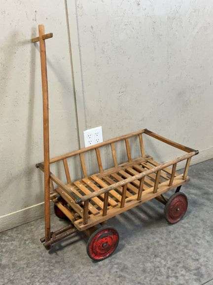 Vintage Wooden Child's Wagon image