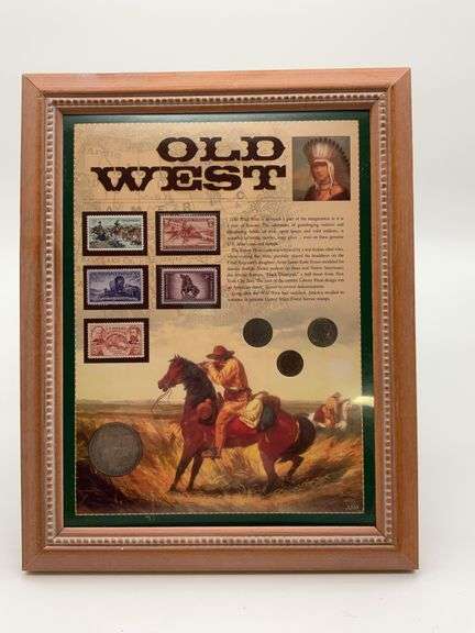 Old West Stamp and Coin Collector's Display image