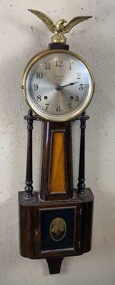 Ingraham Pillar & Scroll Wall Clock image