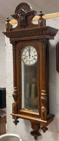Antique Vienna Regulator Wall Clock image