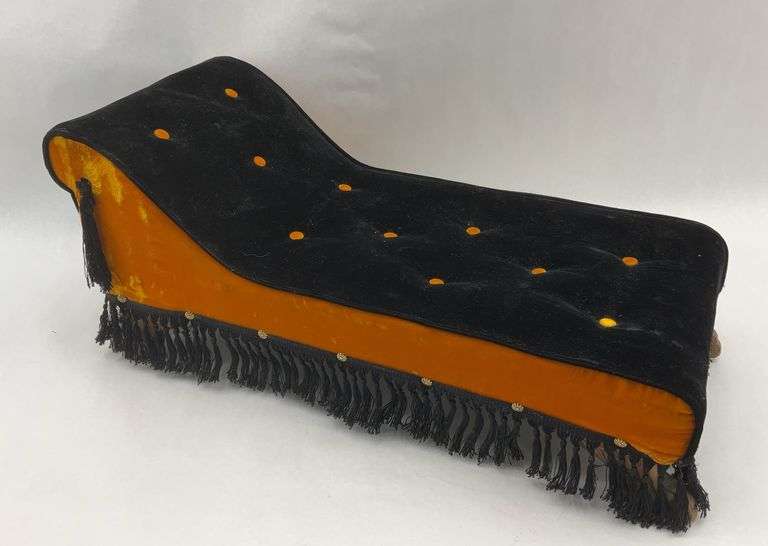 Victorian Child's Fainting Couch w/ Fringe image
