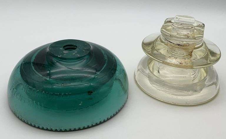 Two Glass Insulators: Hemingray and Whitall Tatum image