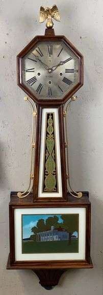 New Haven Banjo Clock with Mt. Vernon Scene image