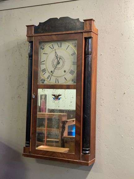 Eli Terry Patent Column & Splat Wall Clock c.1820 image