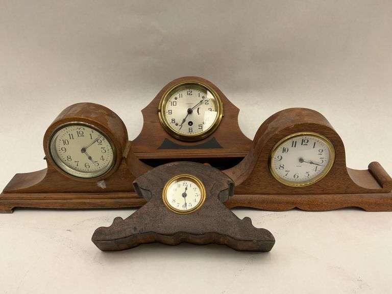 Group of Assorted Mantle Clocks: Sessions, Waterbury, and Gilbert image