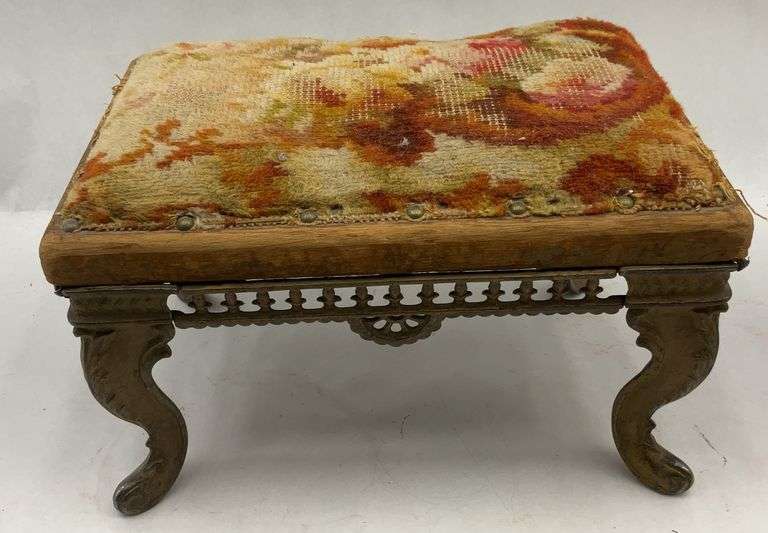 Antique Brass Footed Casket with Scrollwork image