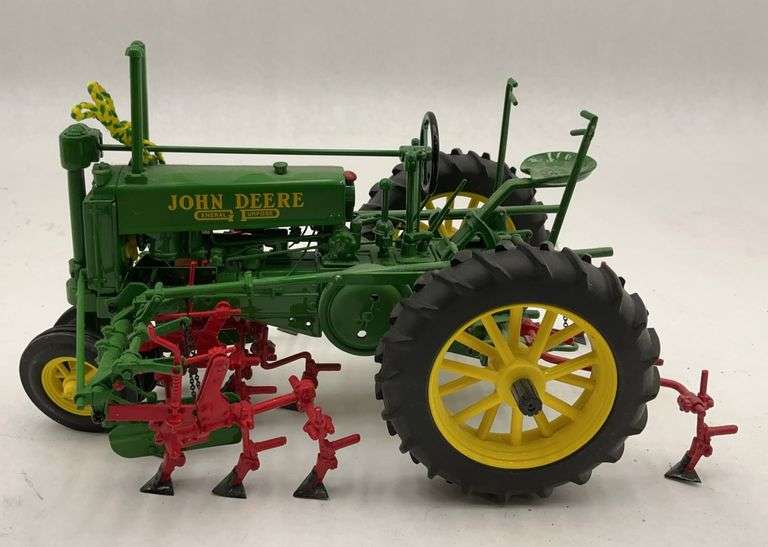 John Deere Model Tractor with Plow, Scale Model image