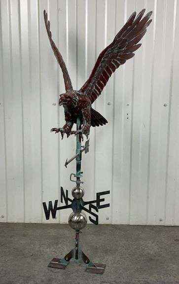 Eagle Weathervane Sculpture - 42" Decorative Outdoor Ornament image