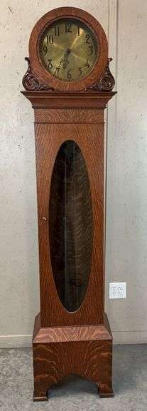 Oak Case Grandfather Clock image