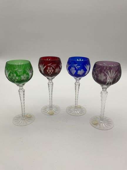 Set of Four Hungarian Crystal Goblets image