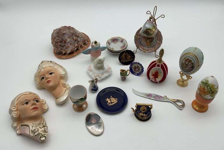 Mixed Lot of Miniature Collectibles, Plates, Figurines, and More image