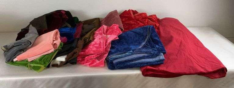 Mixed Vintage Velvet Fabric Lot image