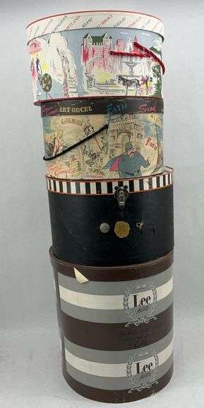 Collection of Seven Hat Boxes including Lee Hats Brand image