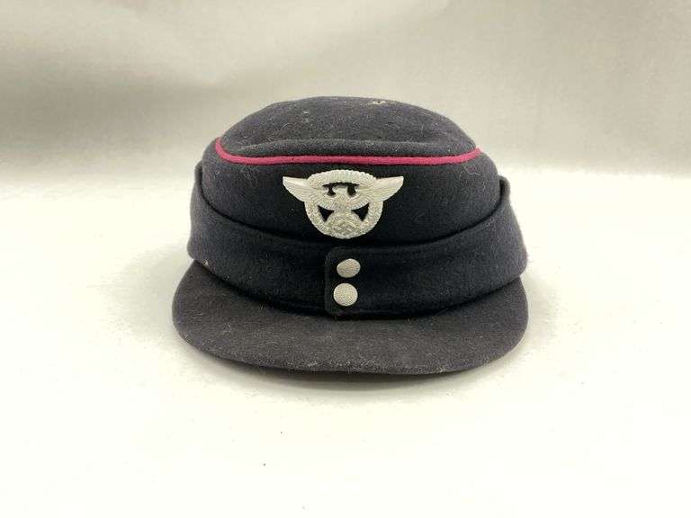 German Military Side Cap with Metal Insignia image