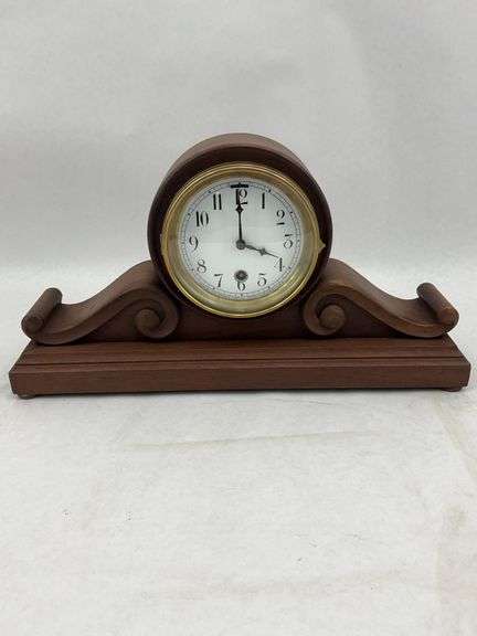 Sessions Clock Co. Forestville Conn. USA Wooden Mantle Clock with Key image