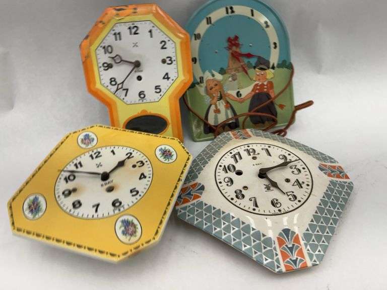 Assorted Wall Clocks - Holland Scene and Geometric Designs image
