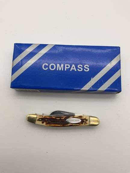 Compass Folding Pocket Knife image