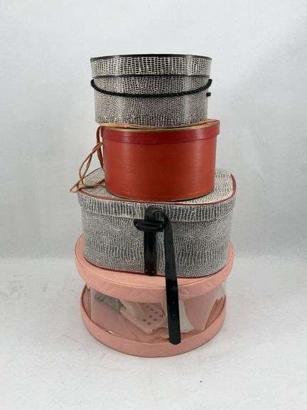 Group of Four Decorative Hat Boxes image
