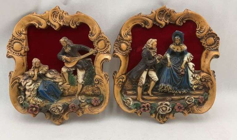 Pair of Rococo Style Wall Plaques image
