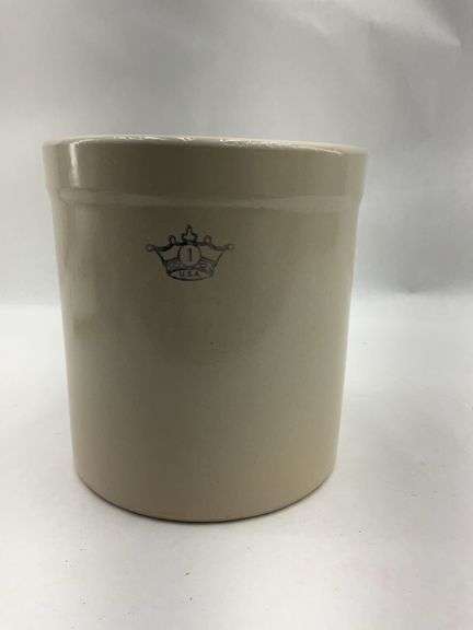 Set of Three RRECO One-Gallon Stoneware Crocks image