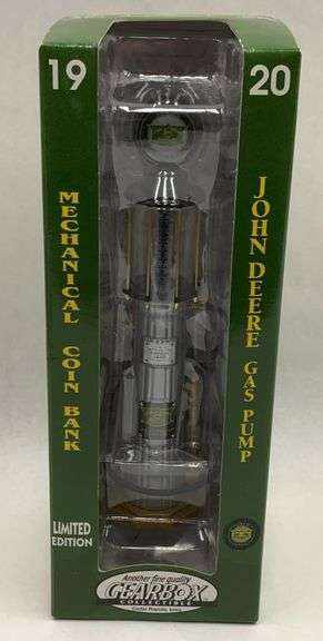 Limited Edition John Deere Gas Pump Mechanical Coin Bank image