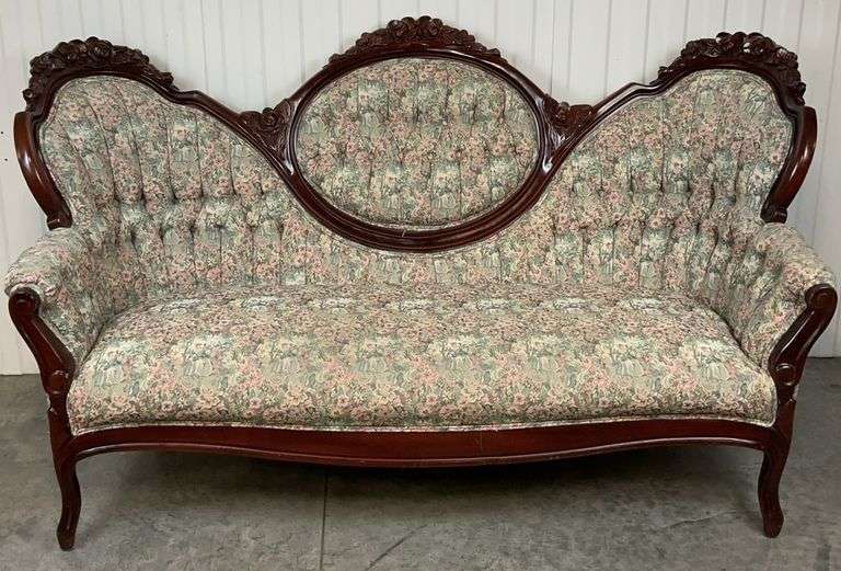 Victorian Rococo Revival Style Settee image