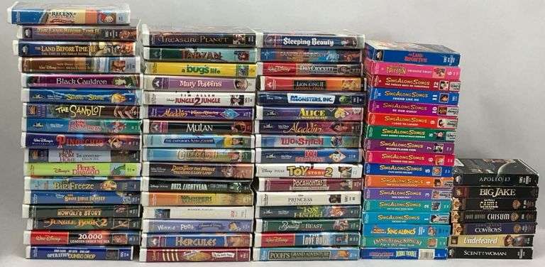 Collection of 73 VHS Tapes - Disney and More image