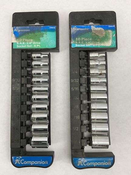 Companion 1/4" Drive S.A.E. Socket Set - Two 10-Piece Sets image