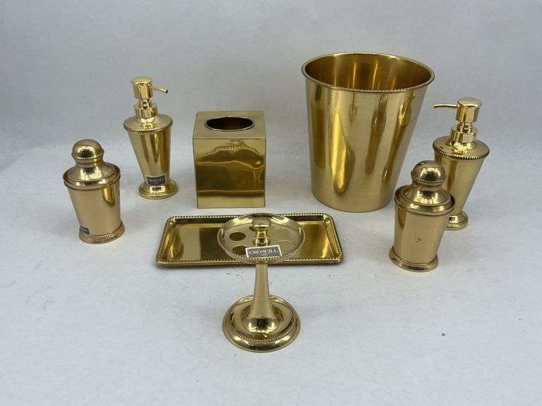 Croscill Saxony Gold Bathroom Accessory Set - 8 Pieces image