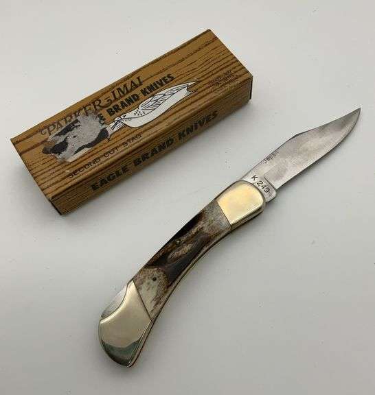 Parker Imai Eagle Brand Folding Knife Stag Handle image