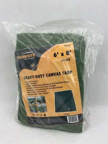 Worksite 6’ x 8’ Heavy-Duty Canvas Tarp image