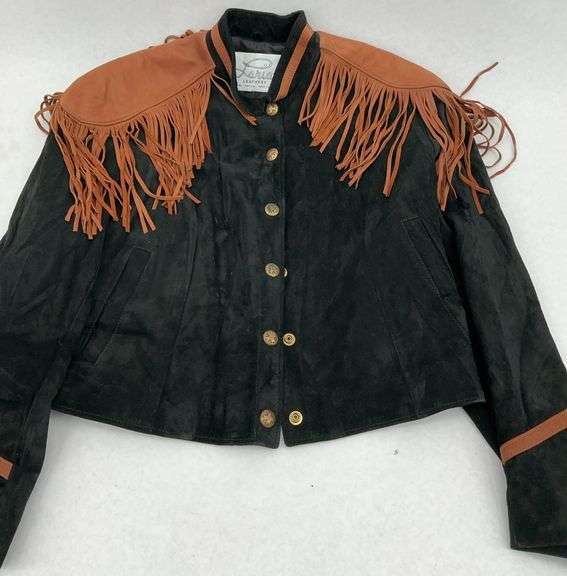 Lariat Leathers Black Suede Fringe Jacket image