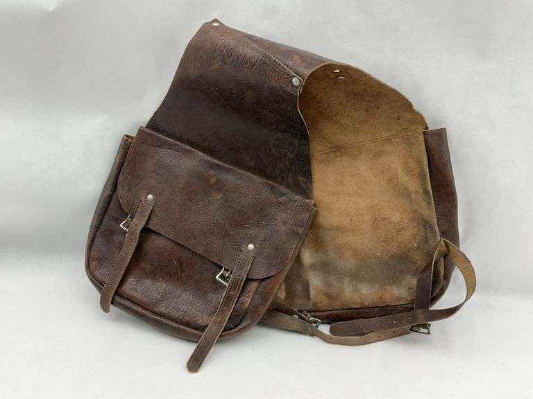 Tooled Leather Saddlebags image